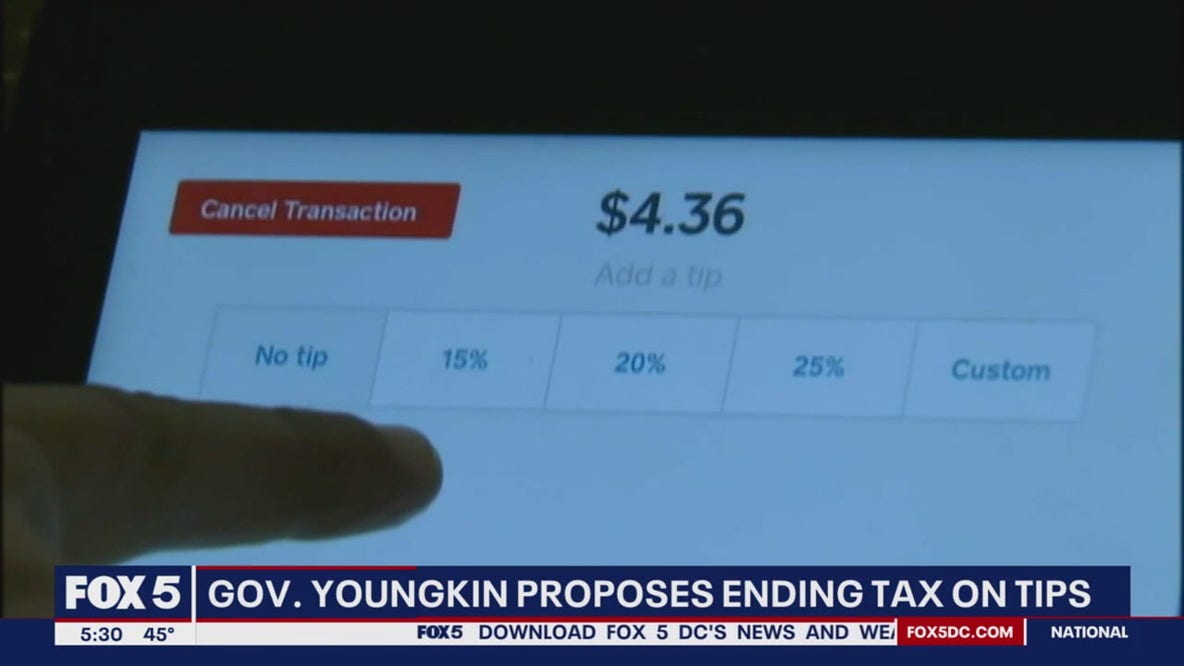 Virginia Gov. Youngkin calls for end to taxes on tips